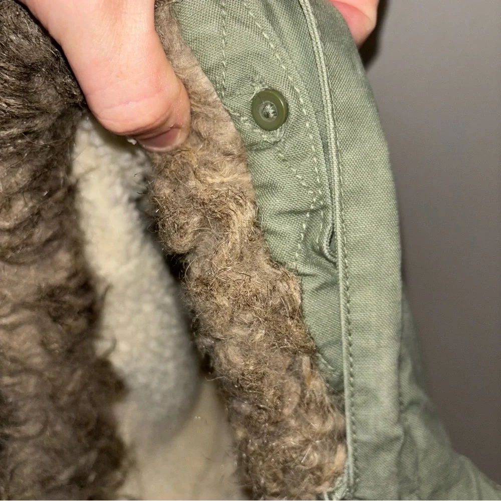 GAP Kids Olive Green Hooded Jacket Size 5 - Picture 6 of 6